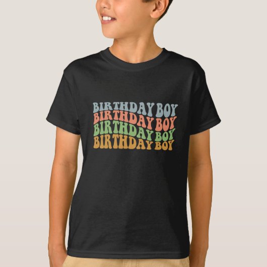 Retro Birthday Boy T-shirt (Voorkant)