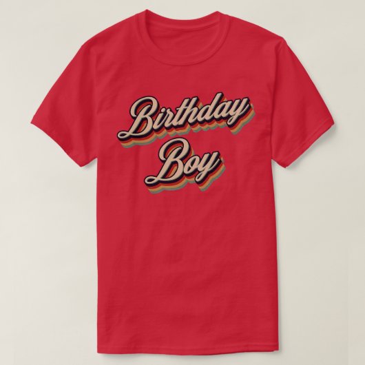 Retro Birthday Boy T-shirt (Design voorkant)