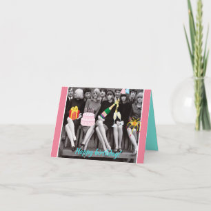 Retro Birthday-briefkaart Kaart