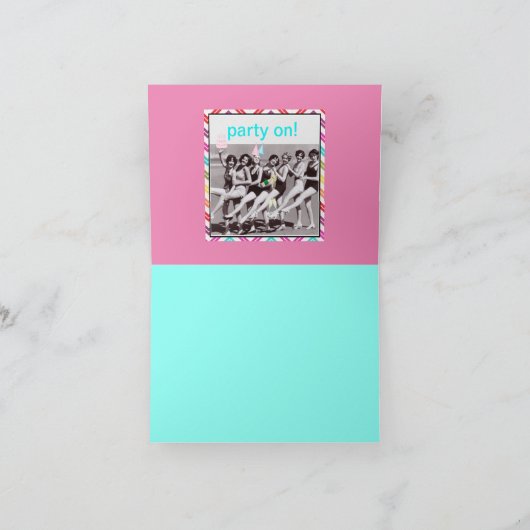 Retro Birthday-briefkaart Kaart (Binnen)