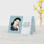 Retro Birthday Card met Grapny Message Kaart (Gele Bloem)