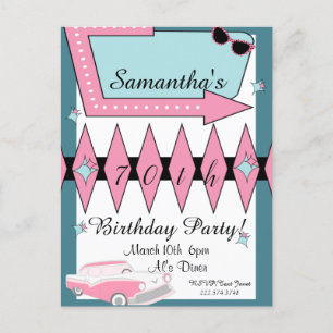 Retro Birthday Elke leeftijd van 1950 Briefkaart