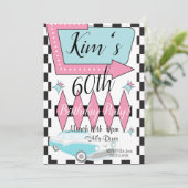 Retro Birthday, elke leeftijd van 1950, Kaart (Staand voorkant)