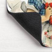 Retro Birthday Girl Cake Cat Artwork Muismat (Hoek)