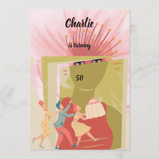 Retro birthday kaart (Voorkant)