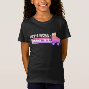 Retro Birthday laat rolrolschaatsen T-Sh T-shirt