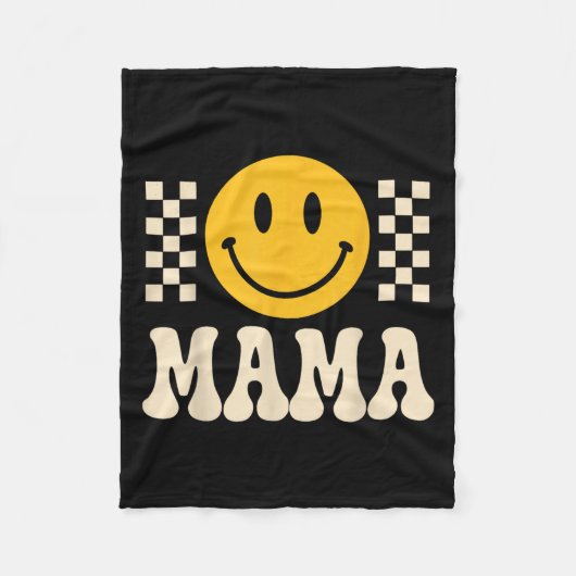 Retro Birthday Mama Shirt, One Happy Dude Family B Fleece Deken (Voorkant)