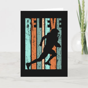 Retro Birthday Mannen Amerikaans Football Oranje G Kaart