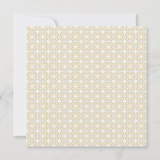 Retro Birthday Party Invitation - Gold Kaart (Achterkant)