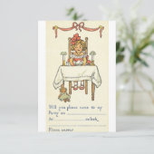 Retro Birthday Party Invitation Kaart (Staand voorkant)