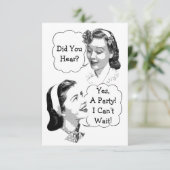 Retro Birthday Party V2 Kaart (Staand voorkant)