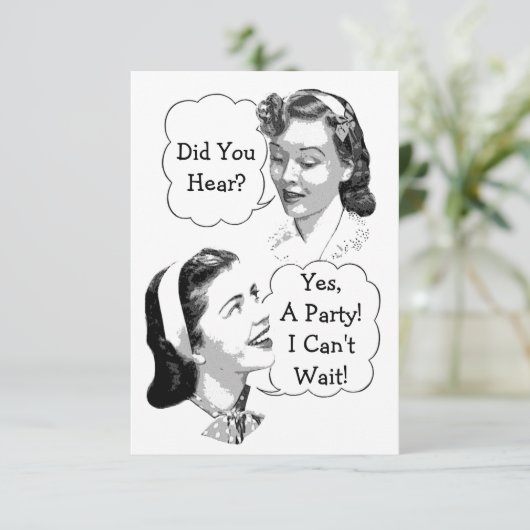 Retro Birthday Party V2 Kaart (Staand voorkant)