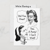 Retro Birthday Party V2 Kaart (Voorkant / Achterkant)