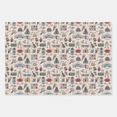 Retro Birthday Pattern Inpakpapier Vel (Voorkant 2)