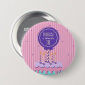 Retro Birthday Ronde Button 7,6 Cm (Voorkant /achterkant)