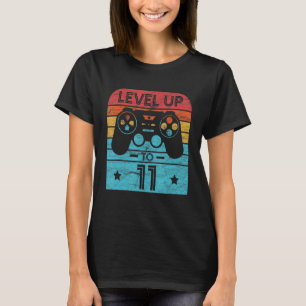 Retro Birthday Video Game 11 jaar oud gamerniveau T-shirt
