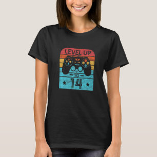 Retro Birthday Video Game 14 jaar oud gamerniveau T-shirt