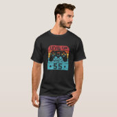 Retro Birthday Video Game 55 Years Old Gamer Level T-shirt (Voorkant volledig)