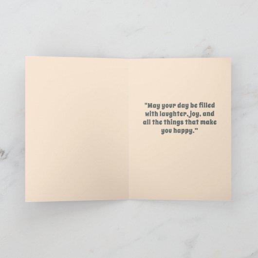 Retro Bison Buffalo Gelukkige Verjaardag Kaart (Binnen)