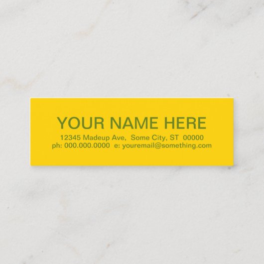 retro BISTRO Mini Visitekaartje (Achterkant)