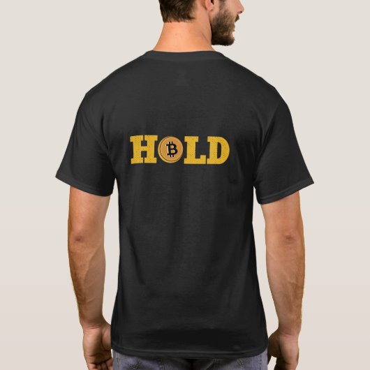  retro bitcoin Crypto houden T-shirt (Achterkant)