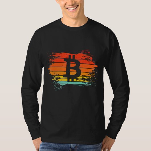 Retro  Bitcoin CryptoCurrency CryptoCurren T-shirt (Voorkant)