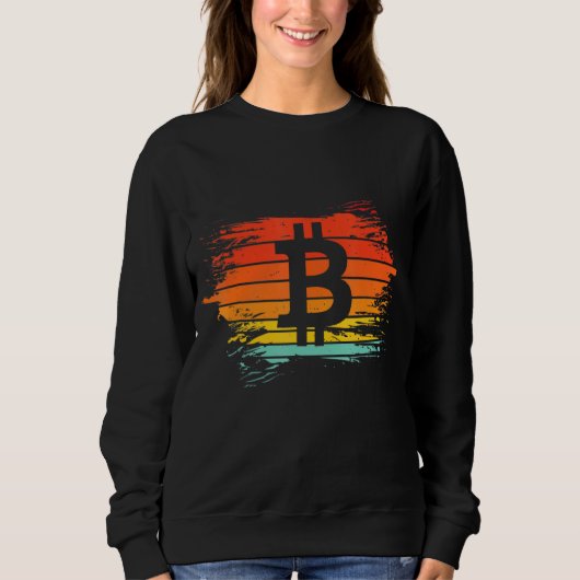 Retro Bitcoin CryptoCurrency CryptoCurren Trui (Voorkant)