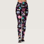 Retro black 80s Costume Vibrant culture pop Leggings (Achterkant)