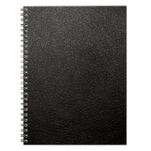 Retro Black, aangepast leder Notitieboek (Voorkant)