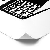 Retro black and white art, Yorkshire Poster (Hoek)