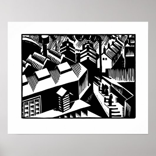Retro black and white art, Yorkshire Poster (Voorkant)