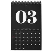 Retro Black and White No Photo 2026 Kalender (Mar 2026)