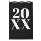 Retro Black and White No Photo 2026 Kalender (Hoes)