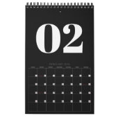 Retro Black and White No Photo 2026 Kalender (Feb 2026)