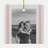 Retro Black and White Sibling Christmas Holiday Keramisch Ornament (Achterkant)