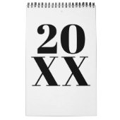 Retro Black and White Typography No Photo 2026 Kalender (Hoes)