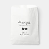 Retro Black Bow Stropdas Boy Baby shower Dank u Bedankzakje (Voorkant)