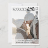 Retro Black Calligraphy Married Little Christmas Feestdagenkaart (Voorkant)