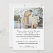 Retro Black Calligraphy Married Little Christmas Feestdagenkaart (Achterkant)