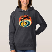 Retro Black Cat Art  Hoodie (Voorkant)