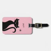 Retro Black Cat Bagagelabel (Voorkant horizontaal)