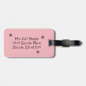 Retro Black Cat Bagagelabel (Achterkant horizontaal)