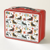 Retro Black Cat in Atomic MCM Metal Lunch Box (Achterkant)