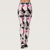 RETRO BLACK CAT-LEGGINGS LEGGINGS (Achterkant)