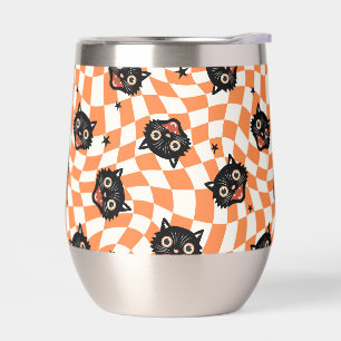 Retro Black Cat Oranje controlepatroon