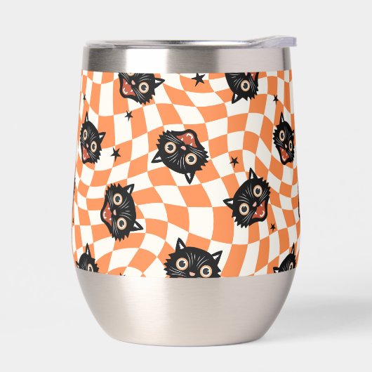 Retro Black Cat Oranje controlepatroon (Links)