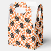 Retro Black Cat Oranje controlepatroon Bedankdoosjes (Geopend)