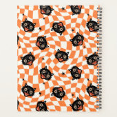 Retro Black Cat Oranje controlepatroon Planner (Achterkant)