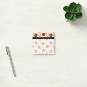 Retro Black Cat Oranje controlepatroon Post-it® Notes (Kantoor)
