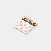 Retro Black Cat Oranje controlepatroon Post-it® Notes (Schuin)